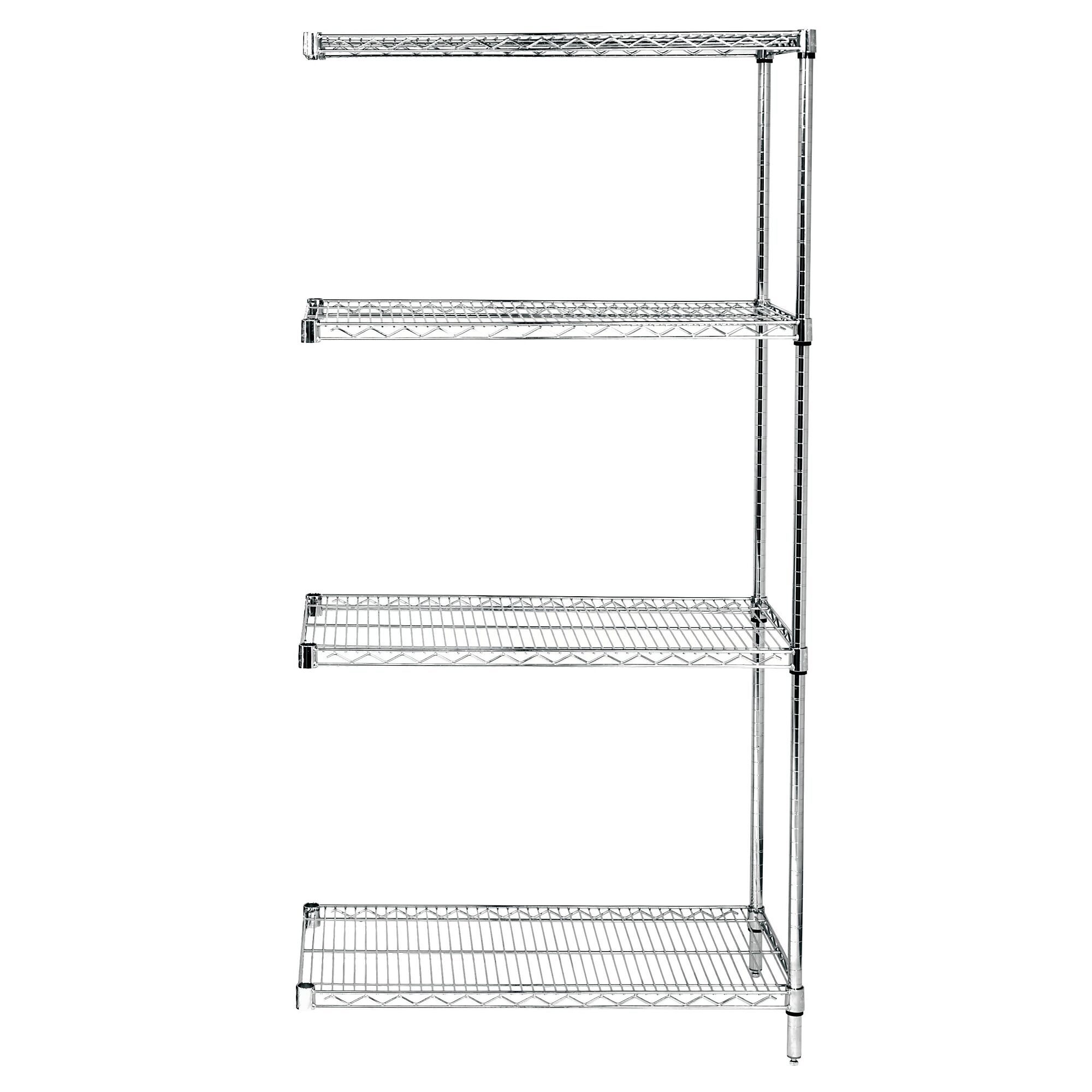 Quantum Storage, Wire 4 Shelf Add-On Kit Chrome 86in., Height 86 in, Width 21 in, Depth 72 in, Model# AD86-2172C